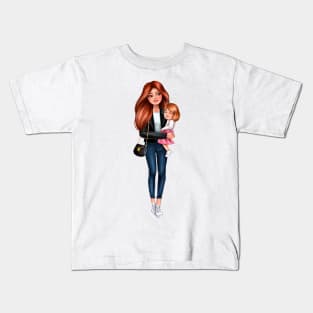 Mother with doughter Kids T-Shirt